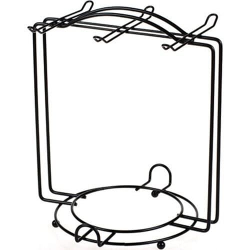 Stainless Steel Creative Multiple Hooks Mug Holder Glass Cup Rack Coffee Anti-Rust Coated Steel Display Stand Kitchen Storage