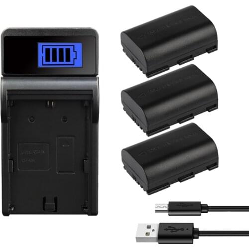 LP-E6 LPE6 Battery for Canon EOS 5DS 5D 6D 7D 60D 60Da 70D Mark II Mark III 80D XC10 DSLR EOS 2200mAh Bateria E6