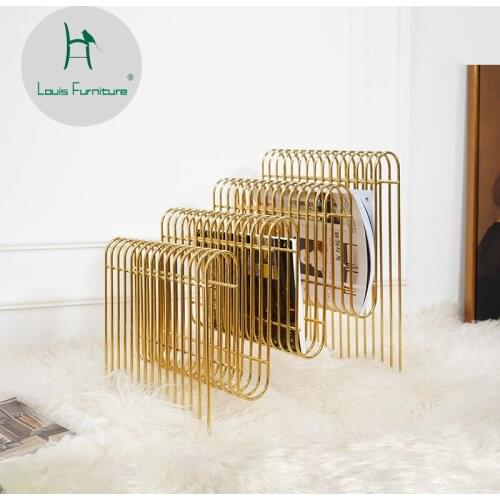 Louis Fashion Bookcases Magazine Racks Original design music score Newspaper Metal Magazine Frame Designer