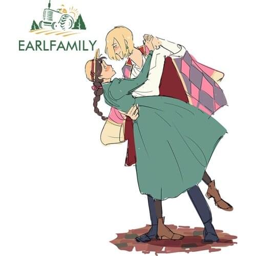 EARLFAMILY 13cm x 8.8cm For Howls Moving Castle Scratch-Proof Car Stickers Car Styling Decal Air Conditioner for SUV JDM ATV