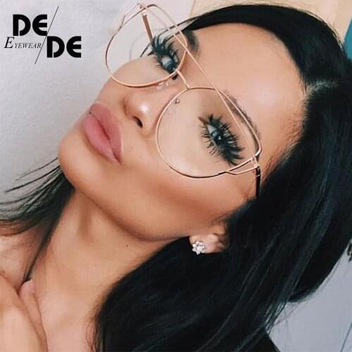 Spectacle Gold Frames Eye Clear Lens Glasses Frame Women Optical Cat Eye Eyewear Eyeglasses Glasses for Women