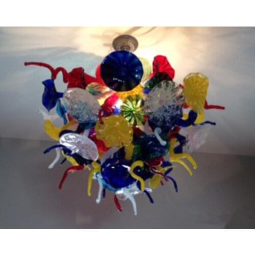 Luxury Blown Glass Chandelier Chihuly Style New Small Best Masterpiece Hall Lighting Glass Blown Lights