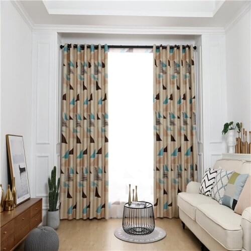 Modern Simple Northern European Wind Psychedelic Shading Curtains for Living Dining Room Bedroom