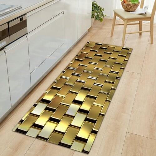Modern Kitchen Mat Long Strip Bedroom Entrance Doormat 3D Pattern Home Floor Decoration Living Room Carpet Bathroom Non-Slip Rug