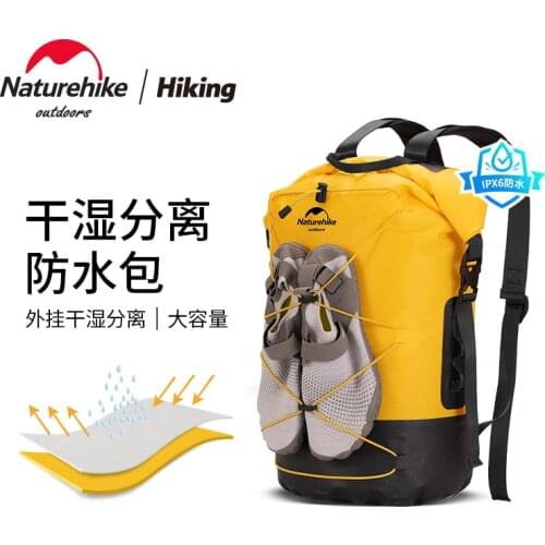 Naturehike outdoor Waterproof bag Tourism single shoulder oblique satchel Beach Holiday dry and Wet Separation Waterproof bag