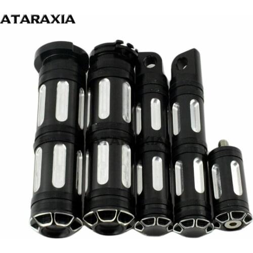 Bike Motorcycle 1" Black Handlebar Hand Grips Footrest FootPegs Shifter Peg Aluminum For Harley Touring XL Softail Dyna XL 883