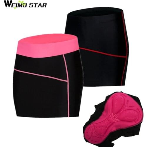 Weimostar Women Cycling Shorts Skirts 4D Gel Pad Summer Ourdoot Sport Black Bicycle Underpant MTB Bike Shorts maillot ciclismo