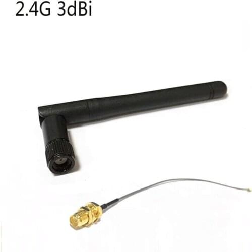 1PC Wifi Antenna 2.4Ghz 3dbi gain Omni with RP-SMA male connector +RP-SMA female to IPX connector cable wireless router