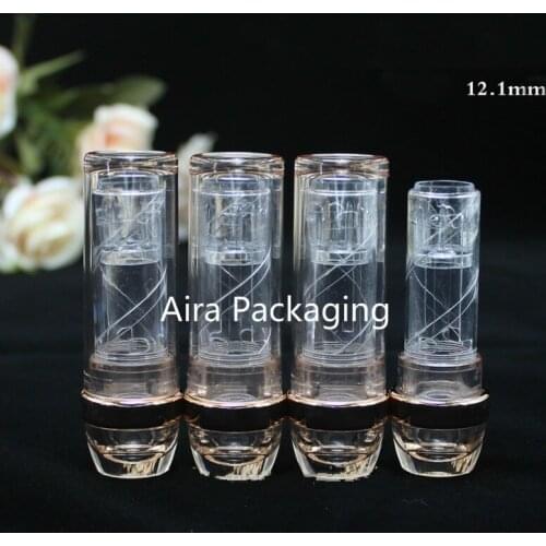 12.1mm Clear Empty Plastic Lipstick Tube Lip Rouge Sub Package Elegant Cosmetic Lip Makeup Beauty Tool 20pcs/lot 50pcs/lot