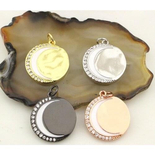 18mm 10pcs/lot New cz pendant jewelry charm,delicate cubic zirconia micro pave pendant,handmade diy jewelry cz accessories