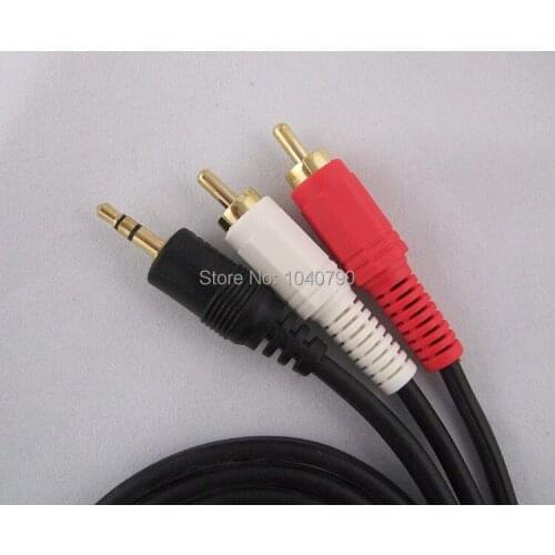 3.5 Double track to Double lotus interface Lotus Cable lines audio computer audio speakers Audio and video signal 3M 9.6ft