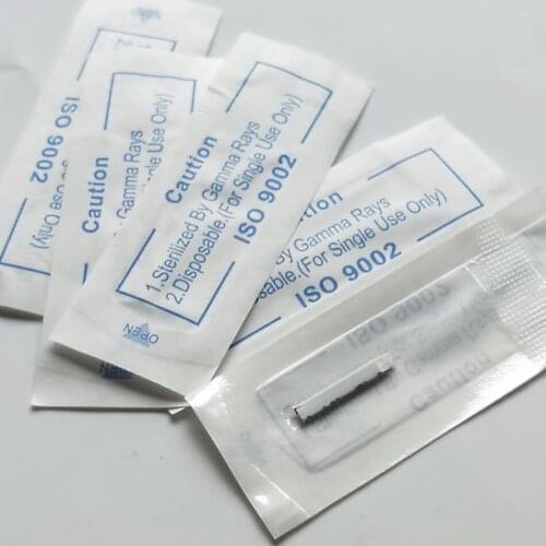 50Pcs White 11Pins Bevel Blades Eyebrow Manual Pen Tattoo Needles For Permanent Makeup 3D Mircoblading