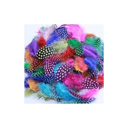 500Pcs/Lot 5-12CM Guinea Fowl Spotted Feathers Mixed Color Craft Feather,Plumas Decorativas,Plumas para manualidades