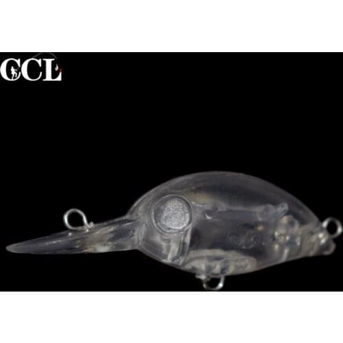 CCLTBA 20pcs/Lot Deep Water Crank Unpainted Mini Wobblers 5.0cm 3g Blank Baits Fishing Tackle Lures