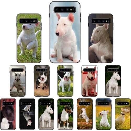 Bullterrier bull terrier dog puppies Phone Case For Samsung Galaxy s5 S6 S7 edge plus S8 S9 S20 plus S20 ULTRA S10lite 2020 s10