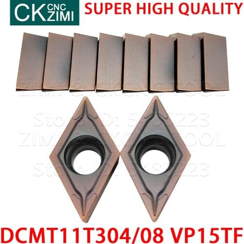 DCMT11T304 VP15TF DCMT11T308 VP15TF External Turning Tools DCMT Carbide turning insert CNC Lathe cutter Tool for stainless steel
