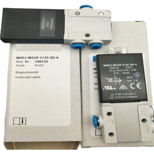 Festo MHE solenoid valve MHE3-MS1H-3/2G-1/8 MHE2-M1H-3/2G-M7 MHE2 -M1H-3/2O-M7-K MHE2-MS1H-3/2G-QS-4 MHE3-M1H-3/2O-1-8