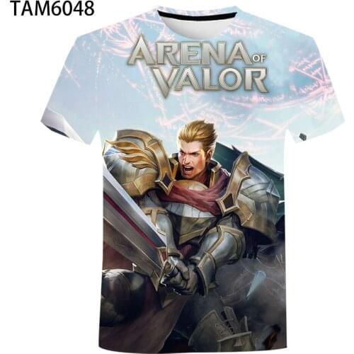 Arena of Valor 2021 Summer Mens /Womens Short Sleeve T-Shirt 3D Game Anime Boys /girls Street Trend Childrens Cute Top