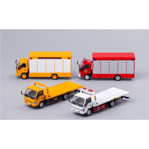 GCD 1:64 Isuzu N Series Reward Flatbed Tow Truck / Isuzu 4K Fire Truck Diecast Model Car