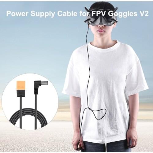 Power Supply Cable for DJI FPV Goggles V2 Connect Battery Wear Resistance Anti-aging 121cm XT60 Plug for DJI FPV Combo Accessory