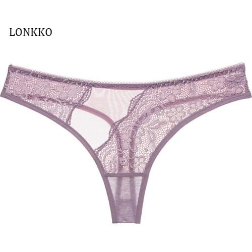 Lace Panties for Womens Underwear See Through Thongs Feamle Lingerie Sexy Underpants Seamless Comfort Low Waist Briefs