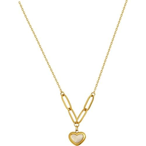 Fashion Heart-shaped Necklace, Senior Love Heart Clavicle Chain Necklace for Women
