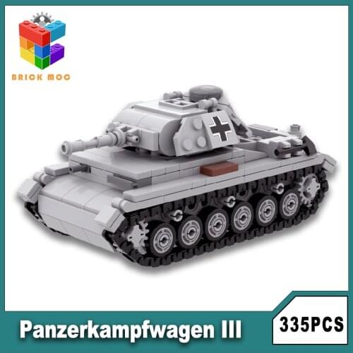 German Panzerkampfwagen III Building Block Set Military Puzzle Assembly Model Army War Soldie rToys Gifts For Children Kids