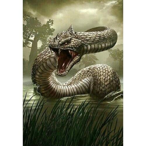 New hot diamond painting python 5d full square / round drill animal 3d handmade sticker diamond mosaic big snake