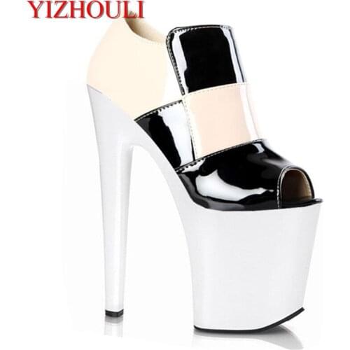 20cm The new high heel fashion hate day round head heavy shoes sexy star fish mouth shoes sell like hot cakes