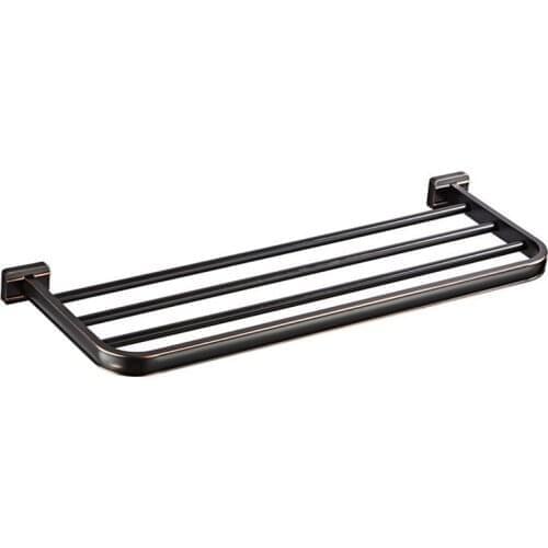New Wall-mounted 49cm Sub-black Simple Thin Rod Bathroom Hardware Pendant Towel Rack Towel Bar