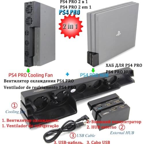 Cooler Cooling Fan Control for Sony PS4 Game Console Playstation Play Station PS 4 Pro Controller DC 5V USB Gadget Accessories