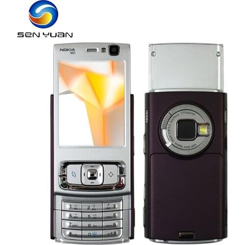 Original Nokia N95 3G Mobile Phone 2.6'' Unlocked Symbian OS N95 CellPhone 5MP Zeiss Camera WiFi Russian&Arabic Keyboard Phone