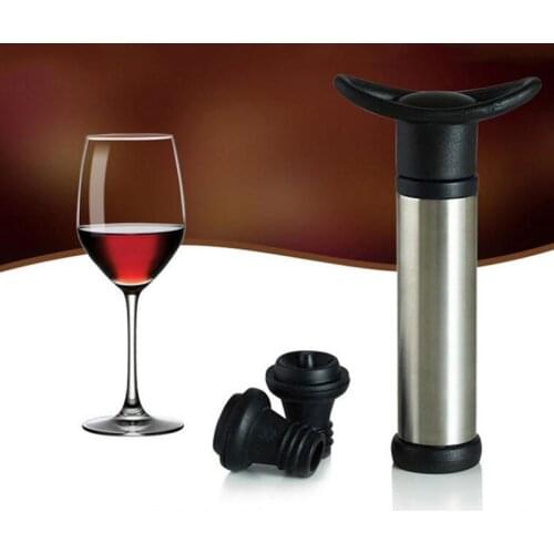 Wine Stopper With Vacuum Pump Bar Accessories Air lock Aerator Stainless Steel Bottle Stopper Keep Wine Fresh Saver Sealing U3