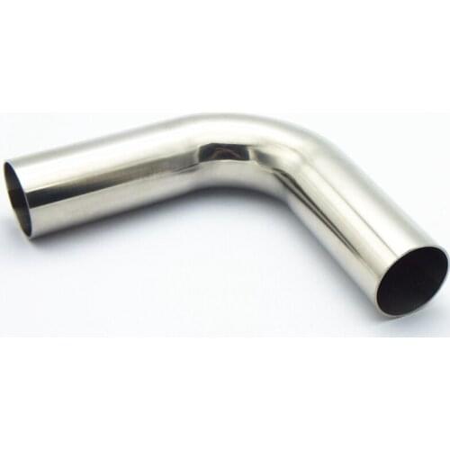 2-1/2" 63mm OD 304 Stainless Steel Sanitary Weld 90 Degree Elbow Pipe Fitting For Home Brew Homebrew Straight Pipe Length 100mm