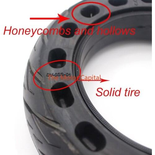 Size 10x2.50 Honeycomb Solid Tyre 10*2.5 Tubeless Tire,Thickened Double Honeycomb Wheel Tyre for Electric Scooter Skate Board