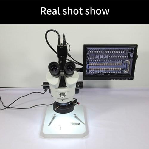 21-135X Stereo Microscope TBK Mobile Phone Repair Binocular Trinocular TBK-11A Microscope Electronic Clock Digital Camera