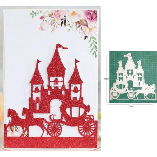Metal Cutting Dies Cut Mold Christmas Castle Carriage Decoration Scrapbook Paper Craft Knife Mould Blade Punch Stencils Dies
