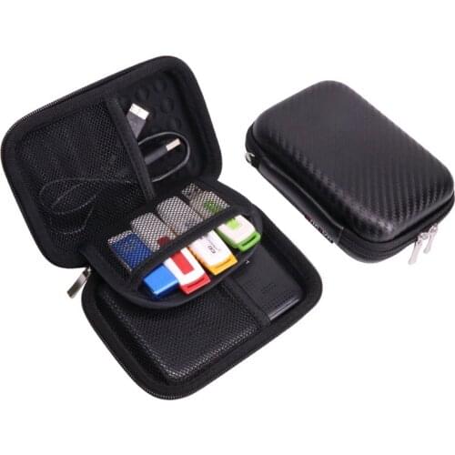 Shockproof Hard Drive Case 2.5 External Protective Storage Bag Compatible with Cable Earphone SD Card U Disk and Portable SSD