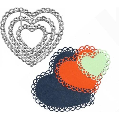 Heart Frame Dies Metal Cutting Die DIY Scrapbooking Photo Album Paper Cards Making Crafts Embossing Folder Clear Stamps And Die