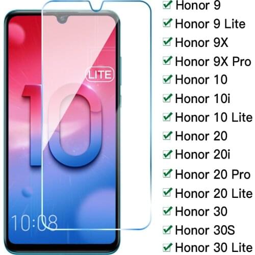 Full Cover Tempered Glass For Huawei Honor 10 20 30 Lite 10i 20i 30s Screen Protector Protective Glass For Honor 9 9X 9S 9C 9A