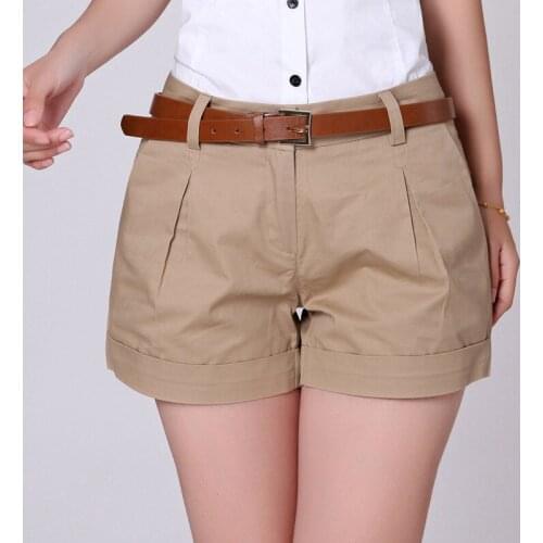 Womens Summer Style Shorts Ladies Loose Clothing Cotton Casual Short Pants Denim White Khaki Sexy Hot Woman Shorts Plus Size