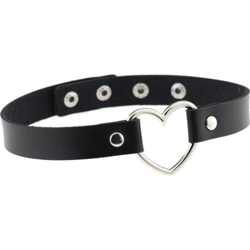 ZIMNO Punk Gothic Belt Choker Necklaces for Women Leather Collar Studded Rivet Leather Goth Sexy Girl Necklace Chocker Jewelry