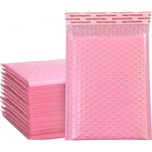 10pcs Bubble Mailers Pink Poly Bubble Mailer Self Seal Padded Envelopes Gift Bags for Book Magazine Lined Mailer Self Seal Pink