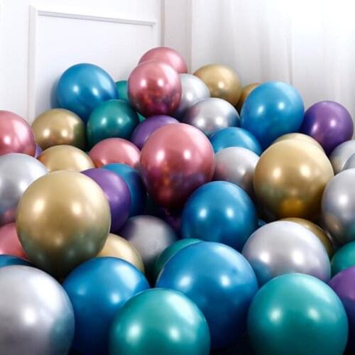 100pcs/lot 12inch Thickened 2.8 Grams Metal Color Balloons Round Latex Balloon Wedding Party Decoration Holiday Balloons