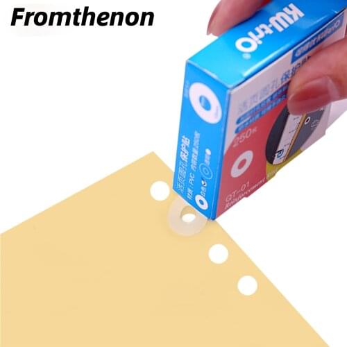 250 Pcs Self-Adhesive Hole Punch Protective Stickers Loose-Leaf Notebook Paper Hole Reinforcement Label Round Sticker Stationery