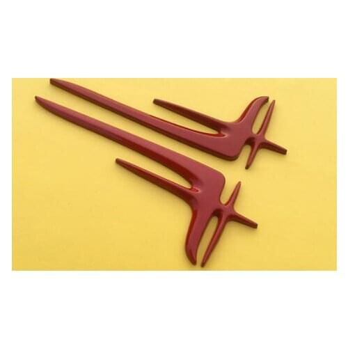 3D Red Metal L Extended Edition Auto Side Emblem Badge Decal Stickers E S Car Accessories