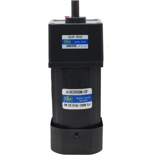 6IK200GN-CF 200w 220V/380V AC Gear Reduction Induction Motor, Forward and Reverse, Fixed Speed 3K-200K