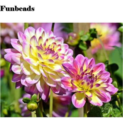 Full Square Round Drill 5D DIY Diamond Painting chrysanthemum Embroidery Cross Stitch 5D Home Decor Gift FF535