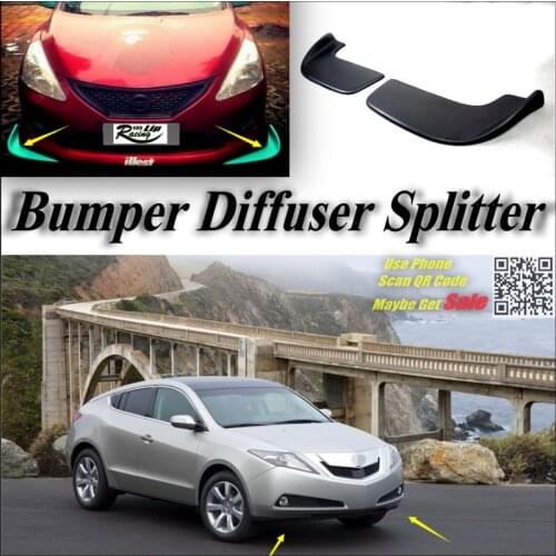 Car Splitter Diffuser Bumper Canard Lip For Acura ZDX 2009~2016 Tuning Body Kit / Car Front Deflector Fin Chin Spoiler Reduce