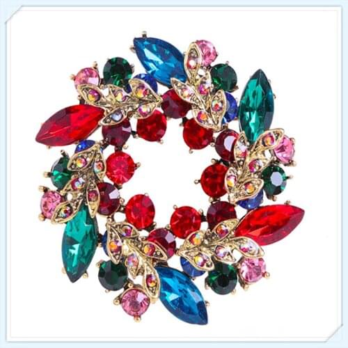 Big Flower Crystal Brooch For Women Fashion Brooch Pin Bouquet Rhinestone Brooches And Pins Scarf Clip Jewelry Gift for Friends
